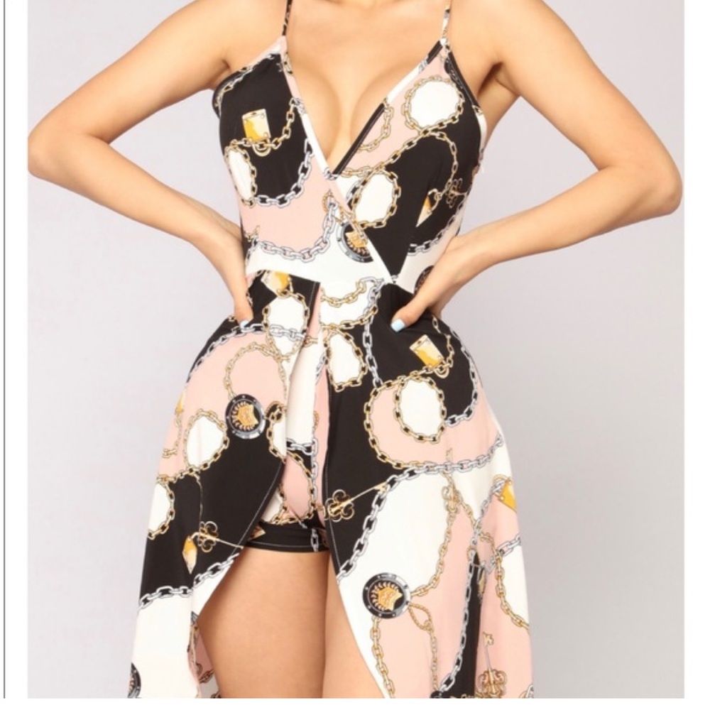Fashion Nova-Link To The Past Maxi Romper size M - Picture 3 of 8